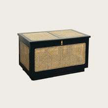 Load image into Gallery viewer, Rattan Trunk - Small - Charcoal
