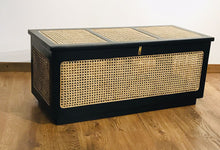 Load image into Gallery viewer, Rattan Trunk - Large - Black.