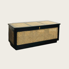 Load image into Gallery viewer, Rattan Trunk - Large - Charcoal
