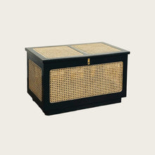 Load image into Gallery viewer, Rattan Trunk - Small - Charcoal
