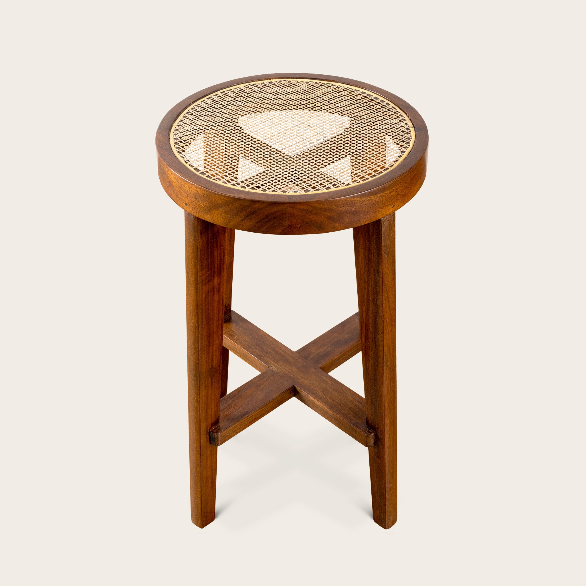 Pierre Jeanneret High Stool - Natural Teak | East of Baku