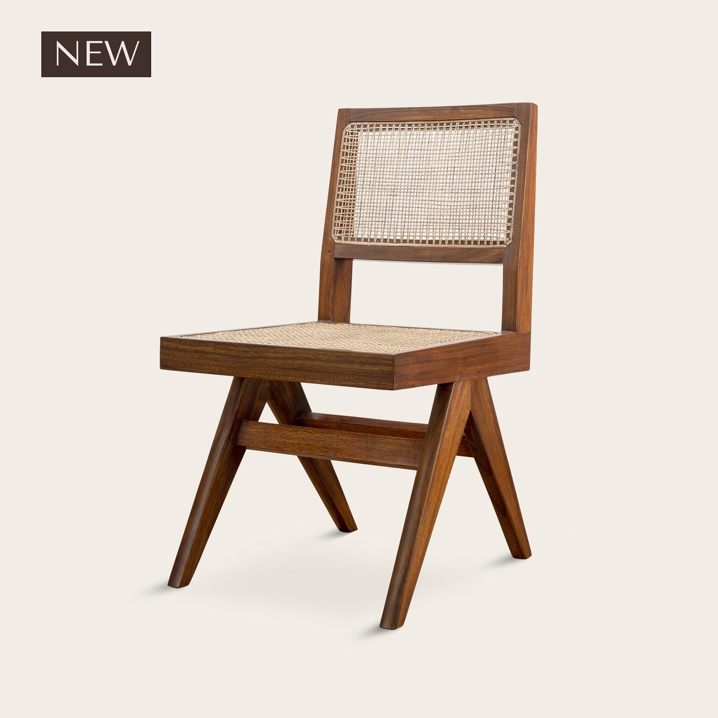 Pierre Jeanneret Armless Chair - Natural Teak